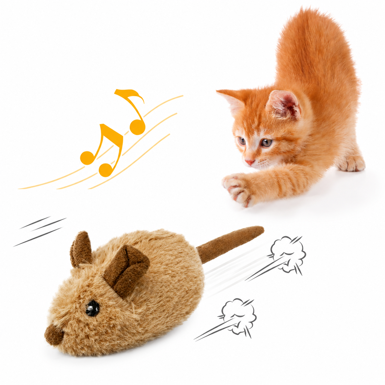 Interactive Automatic Cat Mouse Toy