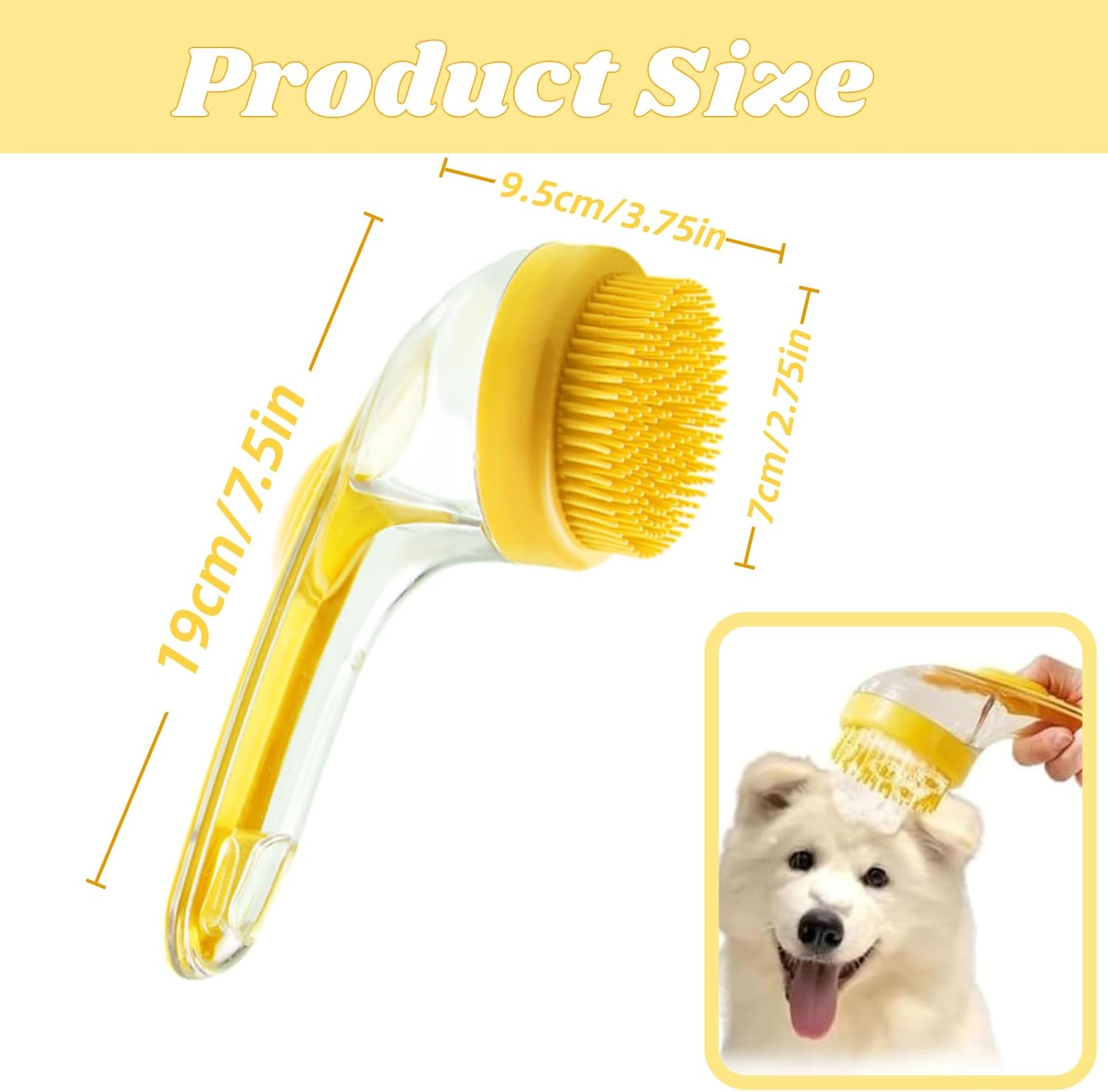 2 Pcs Dog Bath Scrubber Brush, 2 in 1 Pet Dog Grooming Brush with Built-In Shampoo Dispenser Massage Shampoo Bath Brush Soft Silicone Bristle for Long Short Haired Dogs Cats Shower-Green